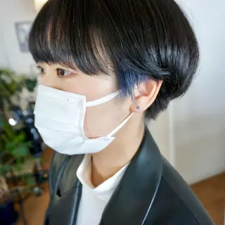 ショート カラー 甲斐 もあのヘアスタイル