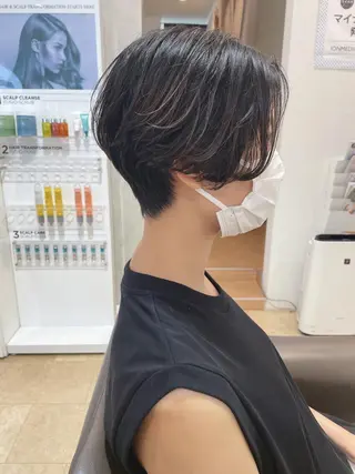 ショート カラー 縮毛矯正ボブ/ 髪質改善/カットのヘアスタイル