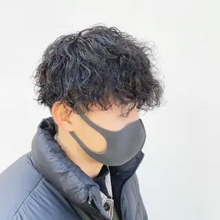 ショート パーマ 嶋佐 昌大 シマサマオのヘアスタイル