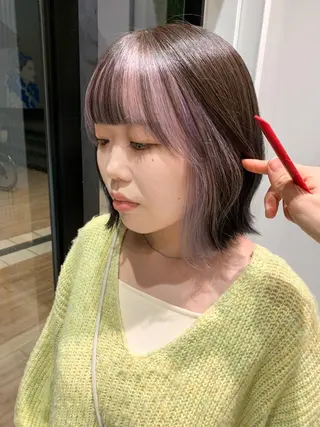 ショート カラー ヘアアレンジ yuka .のヘアスタイル