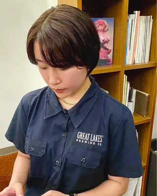 ショート カラー Paddle所属・似合わせレイヤー/ ニュアンスパーマ高倉のヘアスタイル