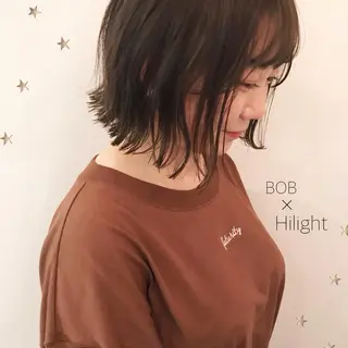 ミディアム カラー 市川 千夏のヘアスタイル