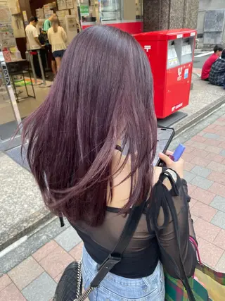 ミディアム カラー✨縮毛矯正✨ ハギワラケンタのヘアスタイル