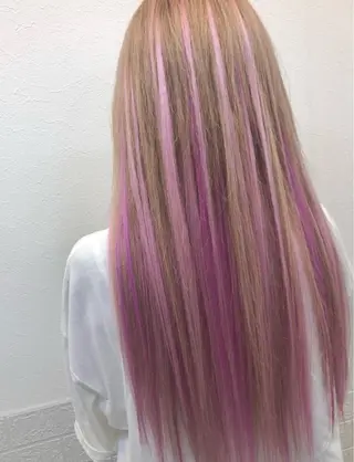 カラー ダブルスキルエクステ /羽エクステ白石宇由のヘアスタイル