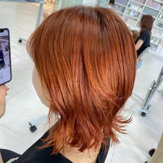 ミディアム カラー sign hair 鈴木 りん🍓のヘアスタイル
