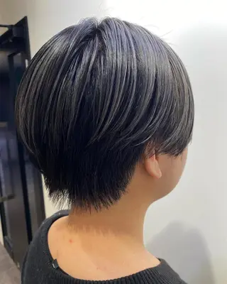 ショート カラー ハイライト/ブリーチ バレイヤージュ関佳祐のヘアスタイル