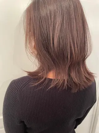 カラー ブリーチカラー🎀 韓国風/寺門美優のヘアスタイル