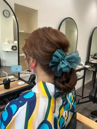 ミディアム カラー ヘアアレンジ cocotte 💟草間紫音💟のヘアスタイル