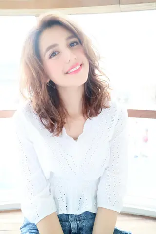 ミディアム カラー ヘアアレンジ 似合わせhair🔸 アサダ　タカコ🔸のヘアスタイル