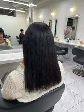 セミロング カラー ヘアアレンジ Over hair_ misakiのヘアスタイル