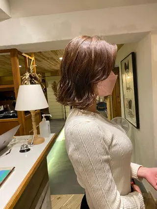 ミディアム パーマ 吉田 光佑のヘアスタイル