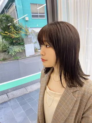ミディアム うる艶ヘア♡韓国好き 透明感　shotaのヘアスタイル