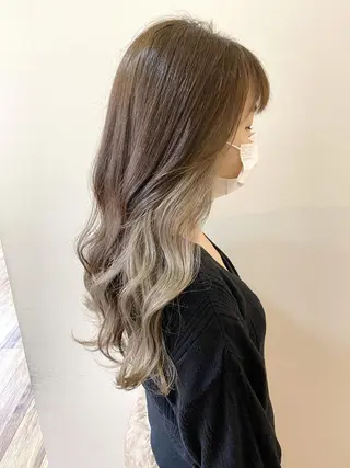 ロング カラー 服部 樹季のヘアスタイル