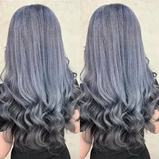 ロング カラー Rin♡透明感ピンク 🎀白肌ラベンダーのヘアスタイル