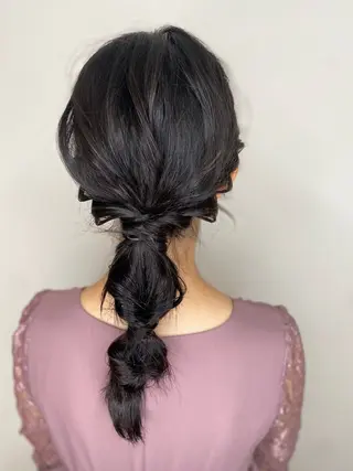 セミロング ヘアアレンジ Hiroshi ヒロシのヘアスタイル