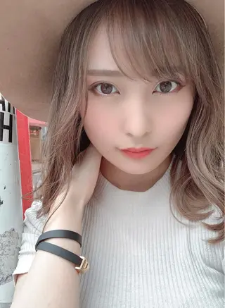 セミロング カラー レイヤー/ウルフ ハイトーンhiroのヘアスタイル