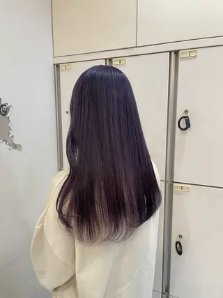 ロング カラー ICHIRI" 艶カラー/縮毛矯正のヘアスタイル