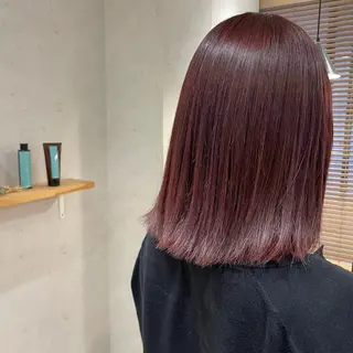 ミディアム カラー 外山 実咲のヘアスタイル