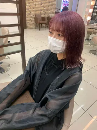 ミディアム カラー 羽エクステ🩷 🤍まき🤍のマツエク・マツパデザイン