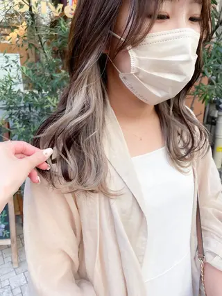 セミロング カラー ✨カラー支持No.1 🧸ワキ カナコ🧸のヘアスタイル