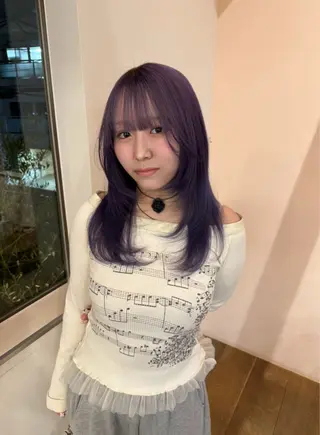 ロング カラー 水野谷遥/ハイトーン /カラーモデル🎀のヘアスタイル