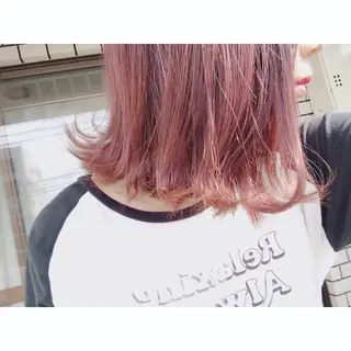 ミディアム カラー 松村 未央のヘアスタイル