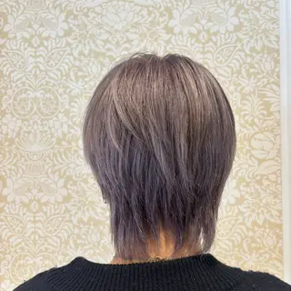 ミディアム カラー メンズ 🐠寒色系×パーマ 櫻井　麿偉🐏のヘアスタイル