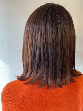 ミディアム TOMOKO 髪質改善💫縮毛矯正のヘアスタイル