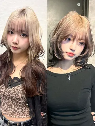 ミディアム 鈴木 華奈のヘアスタイル