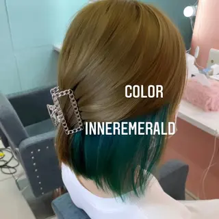 ショート カラー エクステ🩵ブリーチ 韓国ヘア🩵KAEのヘアスタイル