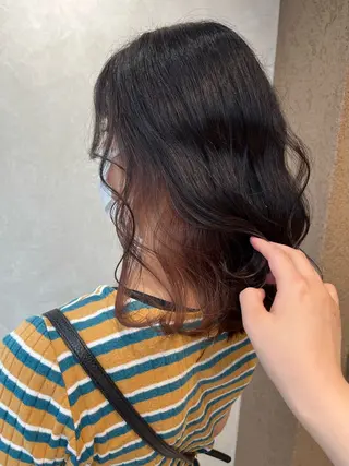 ミディアム カラー ヘアアレンジ/ カラー/hazukiのヘアスタイル