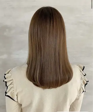 セミロング mayu /韓国風/艶カラーのヘアスタイル