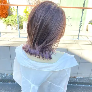 ミディアム ハイトーンカラー🌈 メンズパーマ鈴木康平のヘアスタイル