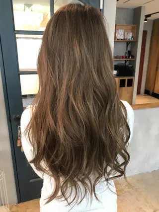 ロング カラー パーマ ヘアアレンジ タカサキ ケイタのヘアスタイル