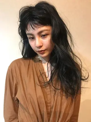 ロング カラー パーマ エイジングケア/大人 デザイン/FRAMEのヘアスタイル