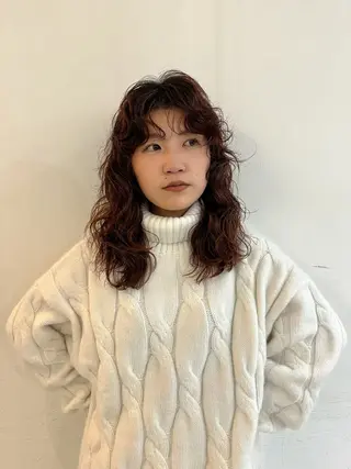 セミロング パーマ hyuga/パーマ /ニュアンスパーマのヘアスタイル