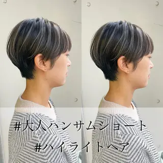 ショート カラー ショート/ボブ/ 透明感カラー/ほのかのヘアスタイル