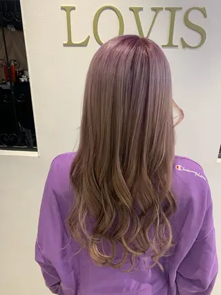ロング カラー パーマ ヘアアレンジ メンズ キッズ ネイル マツエク・マツパ アイブロウ 🤍韓国風レイヤー/ 艶髪🤍鳥越美羽のヘアスタイル