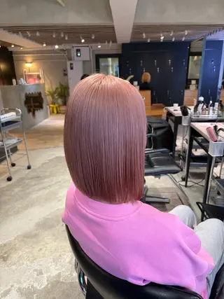 ミディアム カラー 💫色落ちまで可愛い ブリーチ💫ユウゴのヘアスタイル
