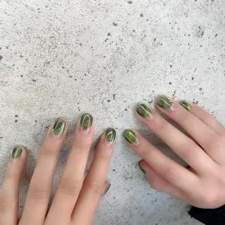 ミディアム カラー パーマ ヘアアレンジ メンズ キッズ ネイル マツエク・マツパ Salon Ｋのネイルデザイン