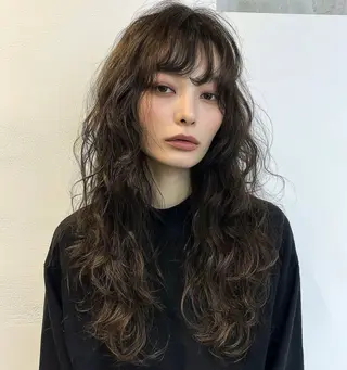 パーマ RIN パーマ/暖色カラーのヘアスタイル