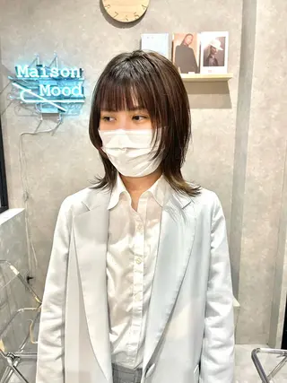 ミディアム カラー 一ノ瀬 暁のヘアスタイル