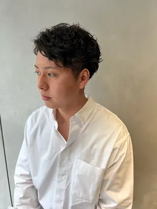 パーマ メンズ nishido ハイライト/パーマのヘアスタイル