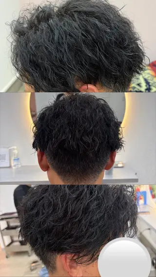 パーマ メンズ 戸川凜音 とがわりんねのヘアスタイル