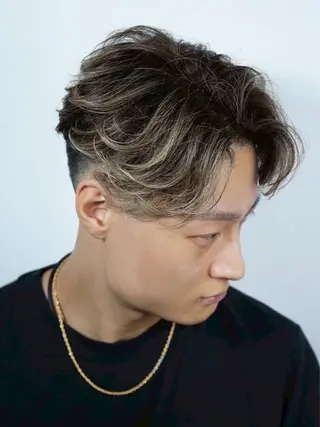 ミディアム メンズ 沖田 瑠音のヘアスタイル