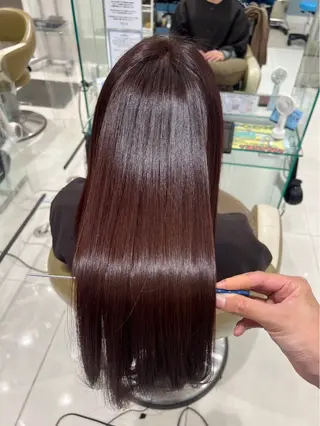 セミロング カラー 高月 瞭のヘアスタイル
