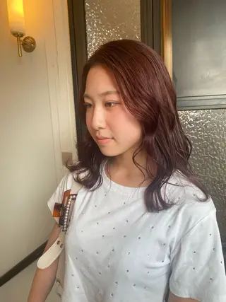 セミロング カラー 美髪矯正/髪質改善 🫧山﨑　真歩🫧のヘアスタイル