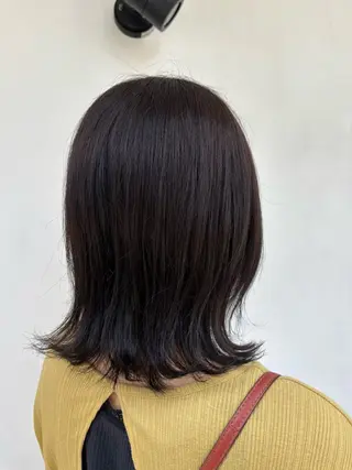 ミディアム カラー hair make powder 薮本のヘアスタイル