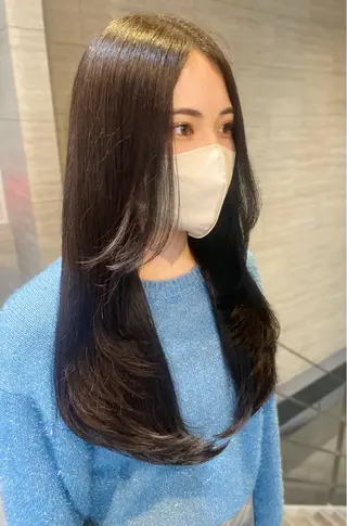 ロング 韓国カット/透明感 Re.Labo岡本のヘアスタイル