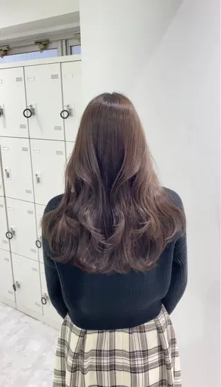 ロング 縮毛/ダブルカラー 🦋ベージュヘア🦋のヘアスタイル